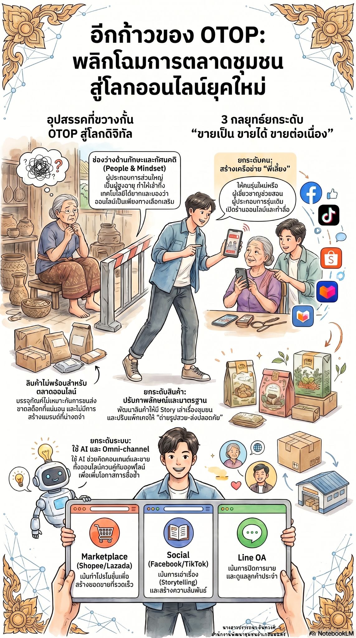 พช.แม่แตง : จัดทำชุดองค์ความรู้ เรื่อง "อีกก้าวของ OTOP : พลิกโฉมการตลาดชุมชนสู่โลกออนไลน์ยุคใหม่"