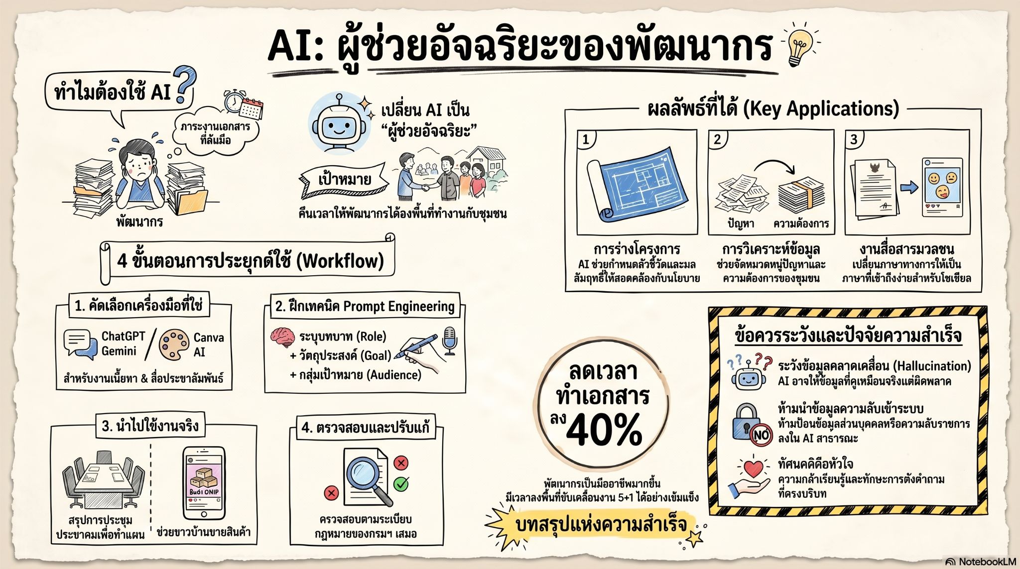 พช.แม่แตง : จัดทำชุดองค์ความรู้ เรื่อง "AI : ผู้ช่วยอัจฉริยะของพัฒนากร"